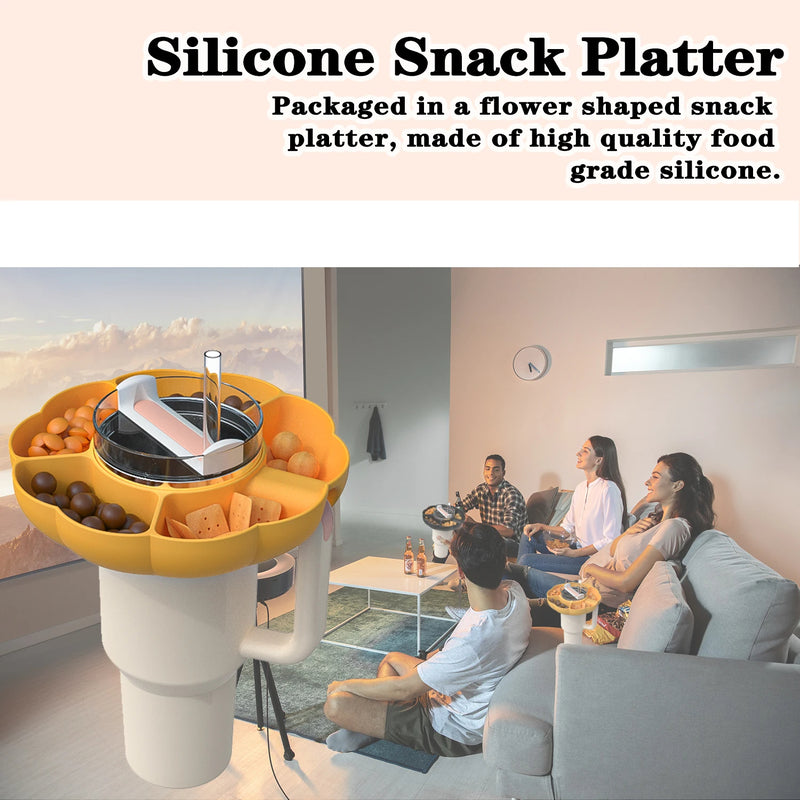 Reusable Snack Platters for Snack For Stanley Cup 40 Oz Tray Snack Divider Divided Container Food Tray Holder Outdoor